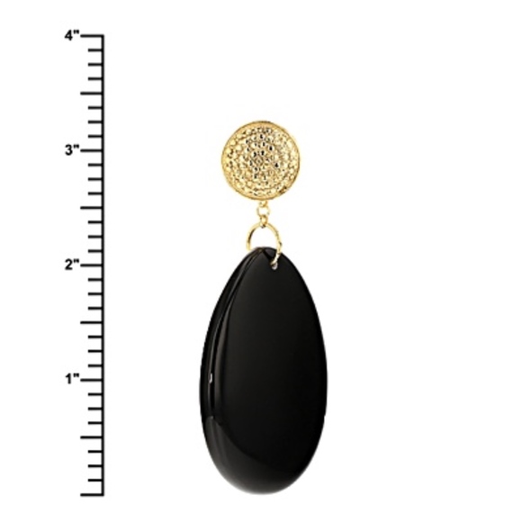 💗18KTG Plated/ Blk Agate TASSEL SET - Picture 6 of 6